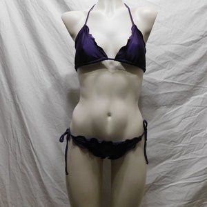 Purple Ruffle Bikini